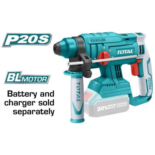 Rotomartillo Inalámbrico 20V Sin Carbones Litio Ion Total