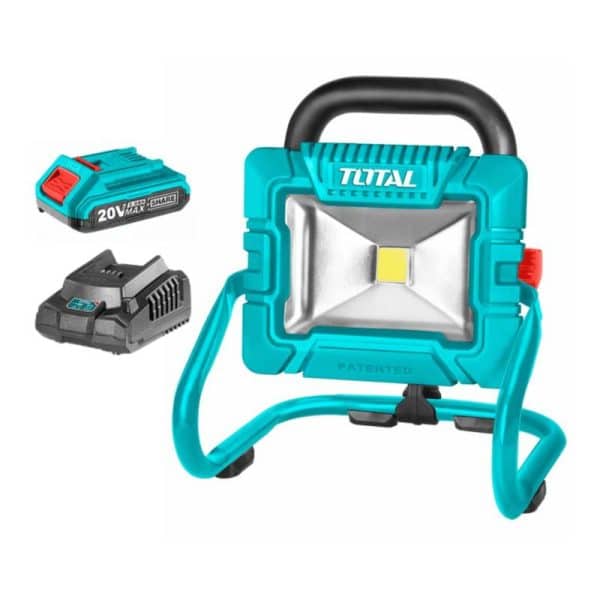 Lámpara Reflector Inalámbrica 20V 20W con Batería 2Ah Total