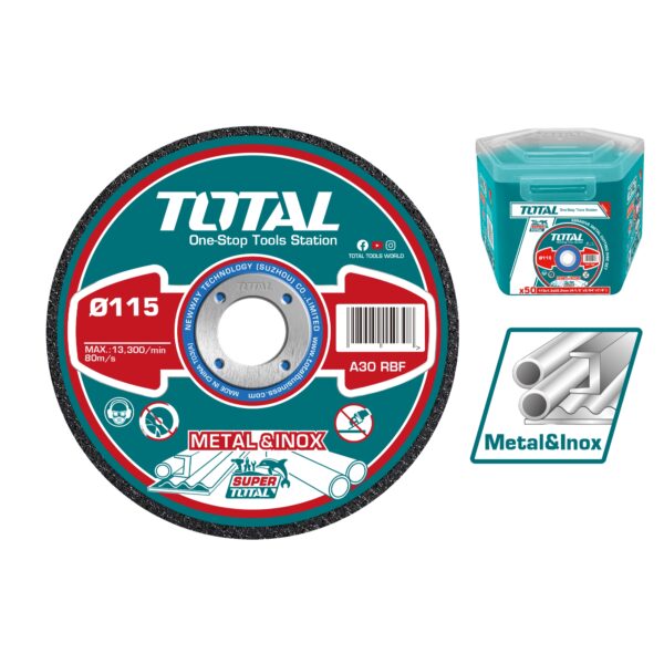 Juego Discos de corte para Metal 50 piezas 115mmx1.2mm Total