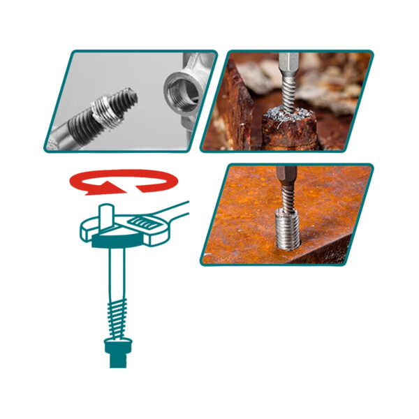 Juego de Extractores de tornillos 5 Piezas Total