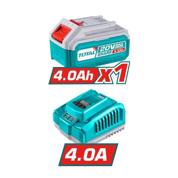 Esmeril Angular 20V 115mm con Discos, Batería y Cargador Total