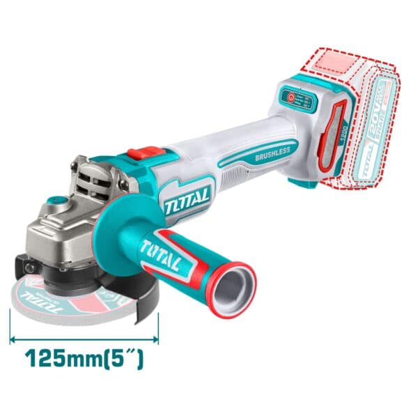 Esmeril Angular Inalambrico 20V 125mm 1200W Total