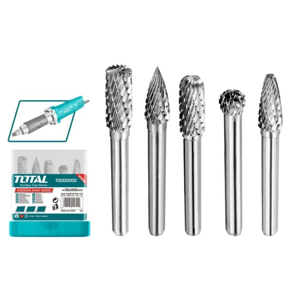 Juego de Fresas Rotativas carburo tungsteno 5 Piezas