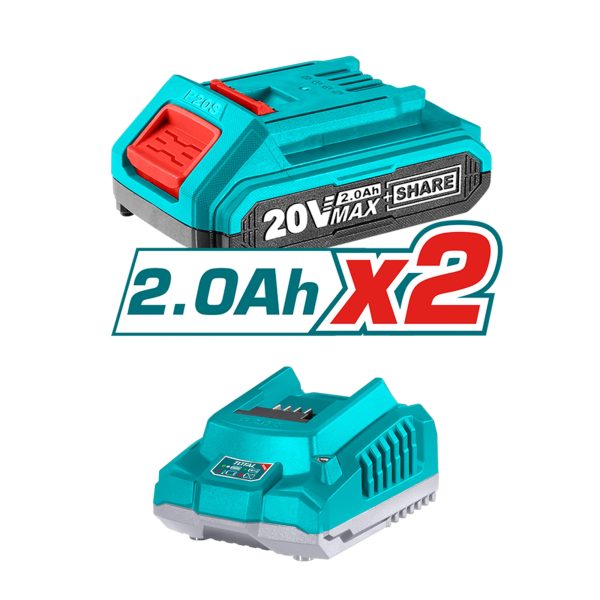 Taladro Inalámbrico 20V 10 mm 45NM Litio Ion Total