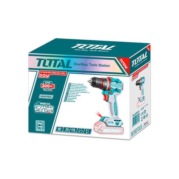 Taladro Inalambrico 13mm 20V 55nm con Bateria y Cargador Total