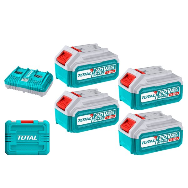 Kit de Baterias y Cargador 20V 4.0ah 4 Piezas Total