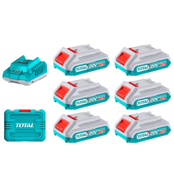 Kit Baterías y Cargador 20V 2.0ah 6 Piezas Total
