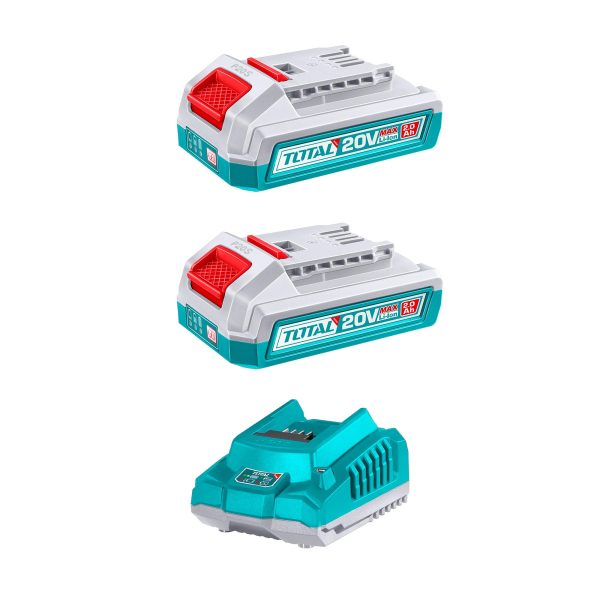 Kit Cargador y 2 Baterías 20V 2Ah Total