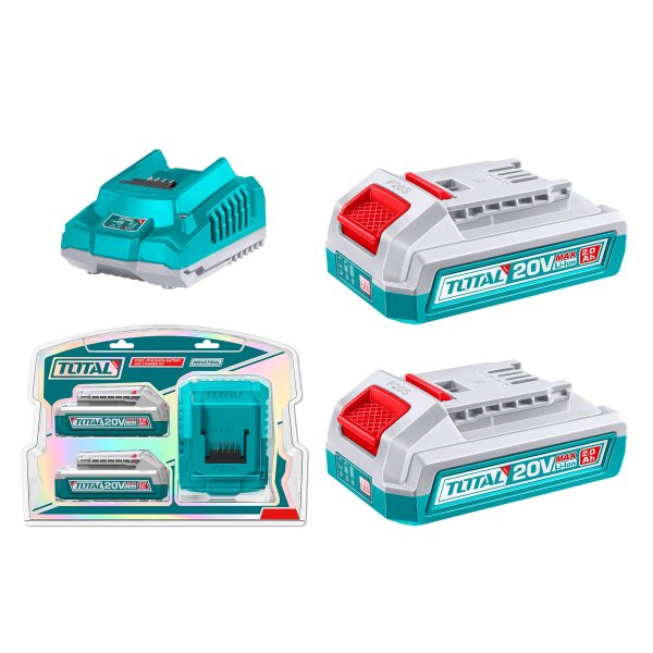 Kit Cargador y 2 Baterías 20V 2Ah Total