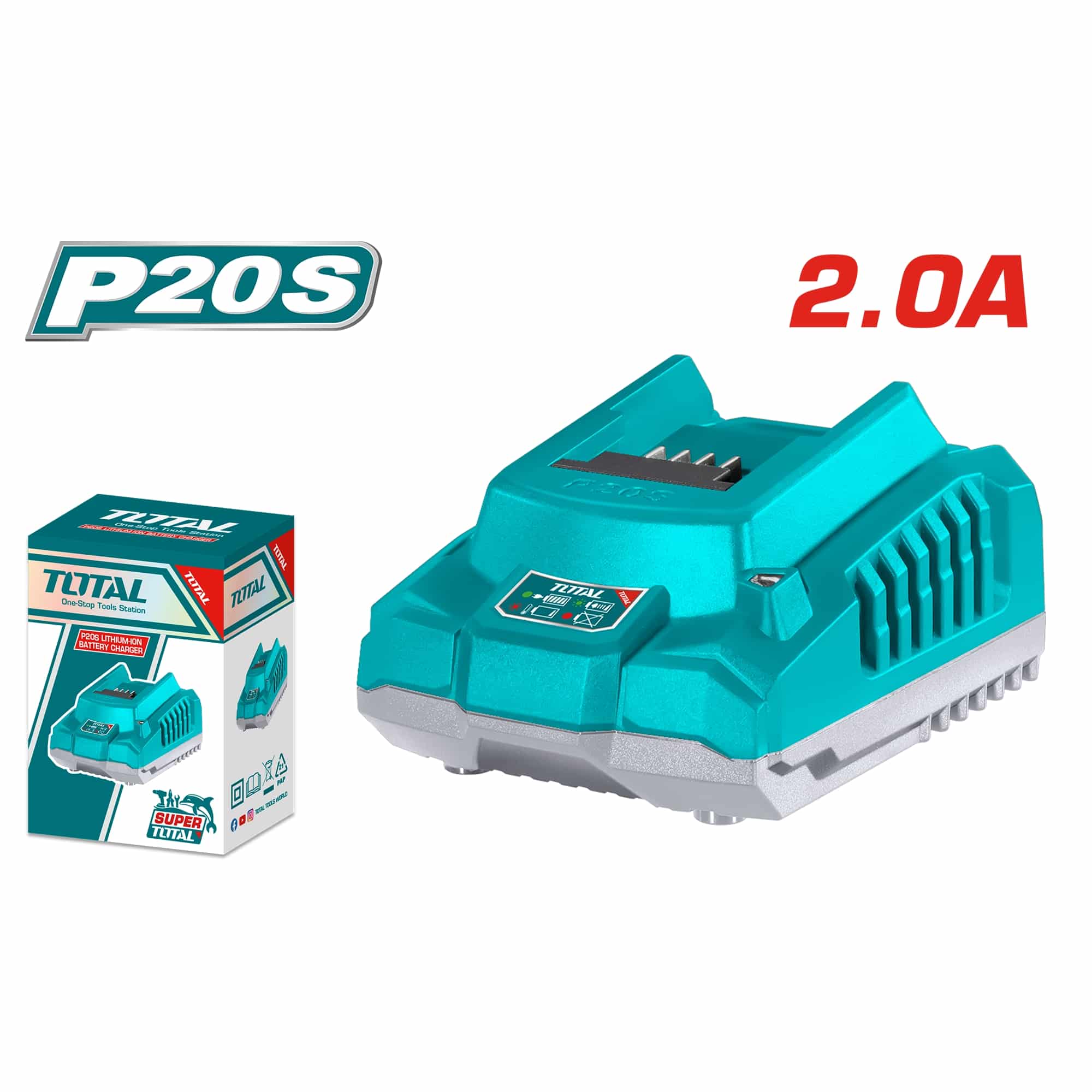 Cargador Inteligente 20V 2A Total