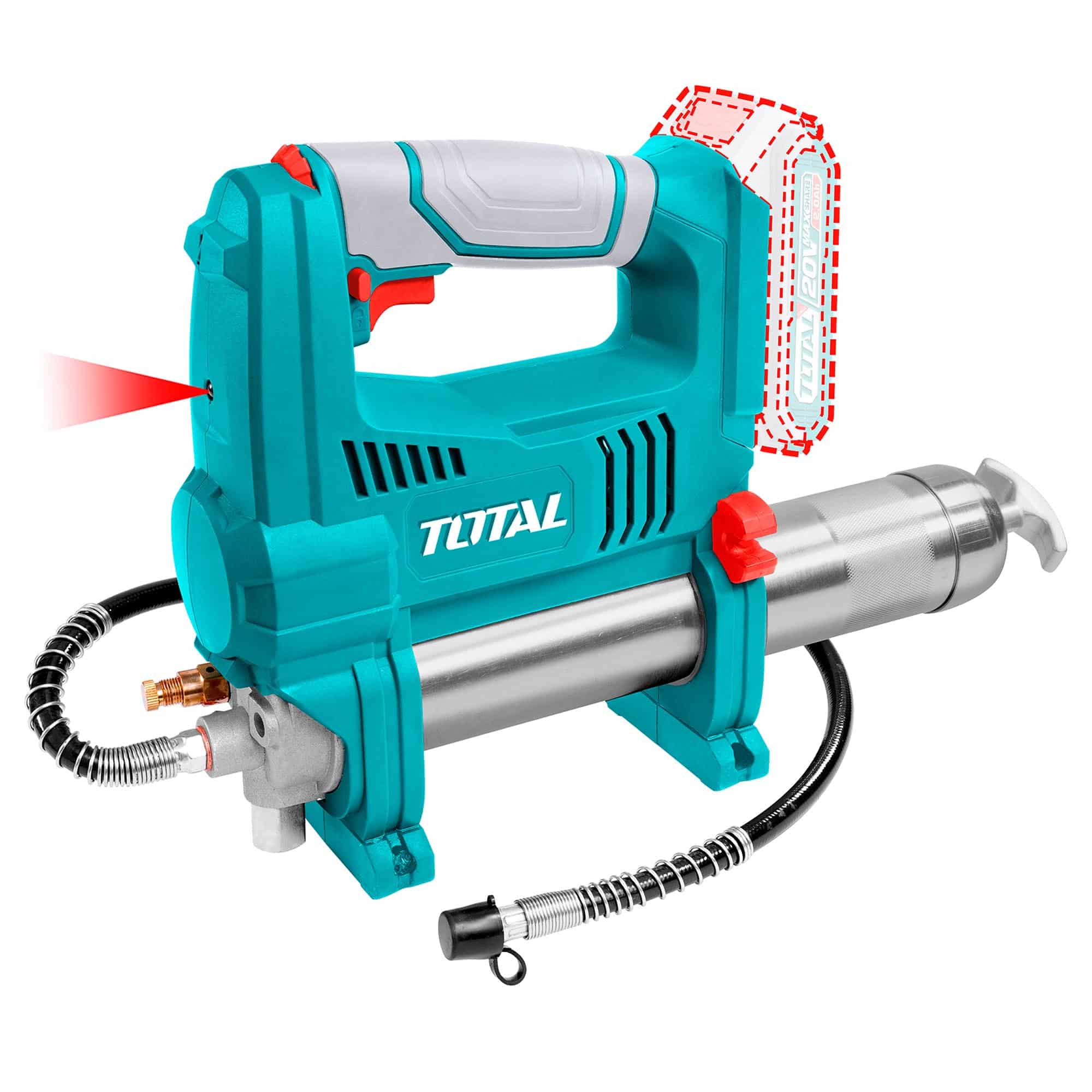 Pistola Engrasadora Grasera Inalámbrica 10000psi 20V Total