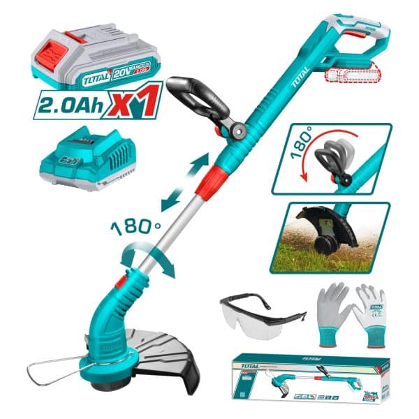 Orilladora Inalámbrica 20V Litio Ion con Batería y Cargador Total