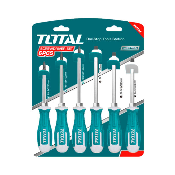Juego Destornillador 6 Piezas go-through Total