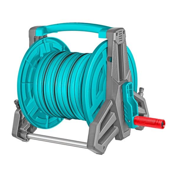 Juego de Carrete para Manguera de Riego PVC 1/2″ 20 m Total