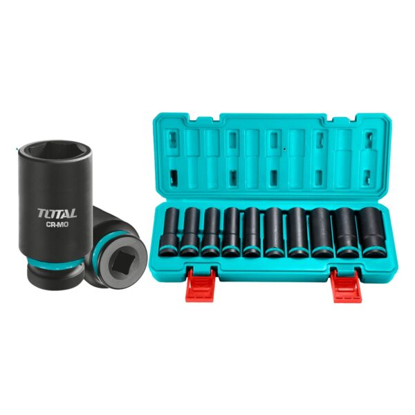 Juego Dados Largos de Impacto 10 Piezas 1/2″ Total