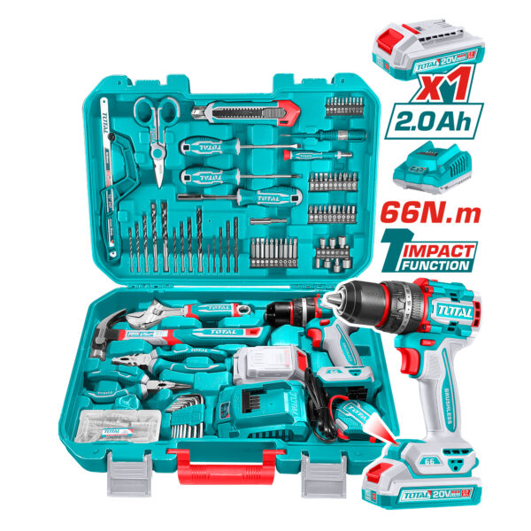 Kit Taladro Inalámbrico Impacto 165 piezas Total
