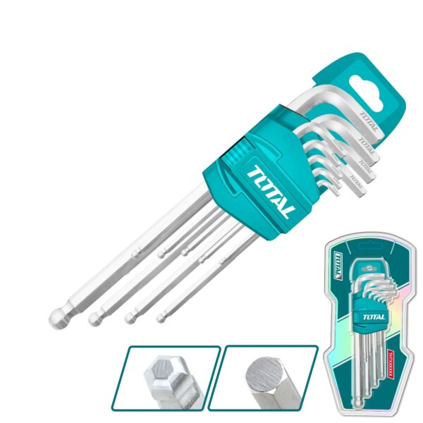 Juego Llave Allen punta bola 9 Piezas XL Total