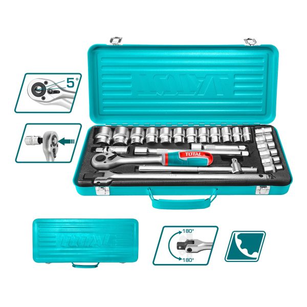 Juego de Llave con Dados 24 Piezas Total