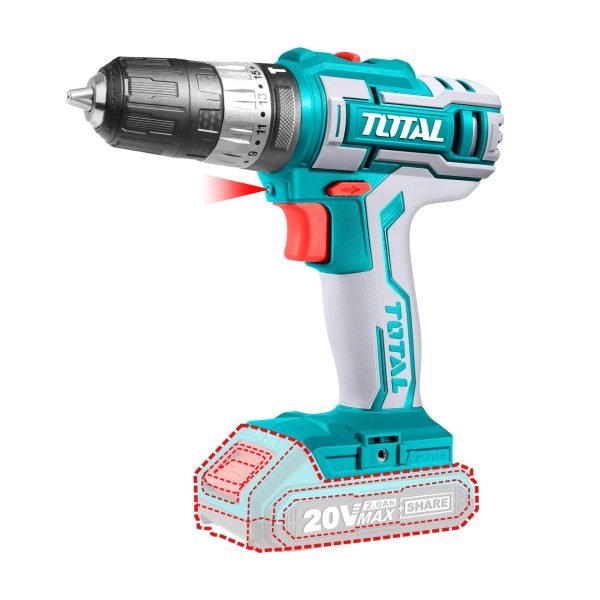 Taladro Inalámbrico de impacto 20V 10 mm 45NM Litio Ion Total