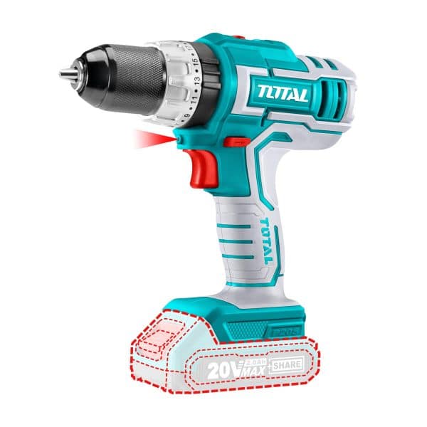 Taladro Inalámbrico de impacto 20V 10 mm 55NM Litio Ion Total