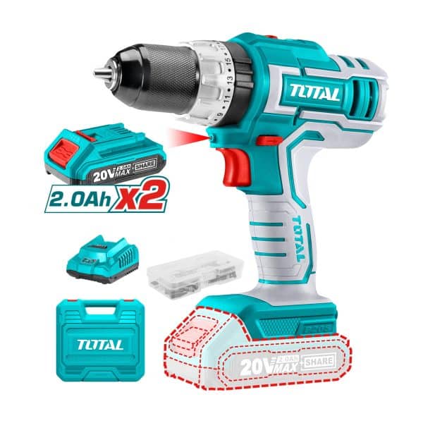 Taladro Inalámbrico de impacto 20V 10 mm 55NM Litio Ion Total