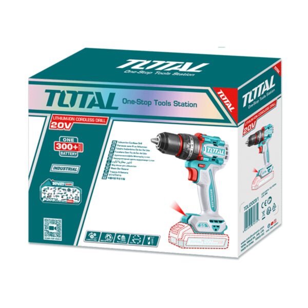 Taladro de Impacto 13mm 20V 55nm sin Batería y Cargador Total