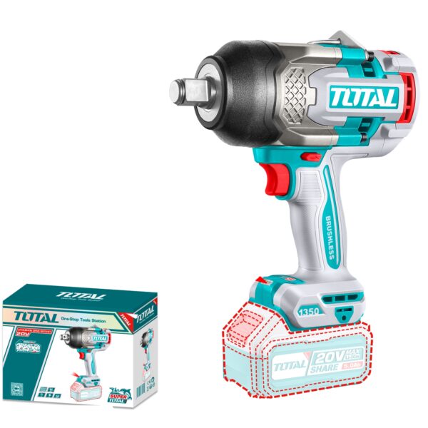 Llave de Impacto Inalambrica 3/4″ 20V 1350nm Total