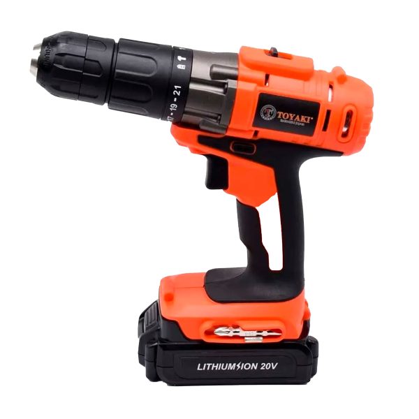 Taladro Impacto Recargable 20V 13 mm con 2 Baterías y Cargador Toyaki