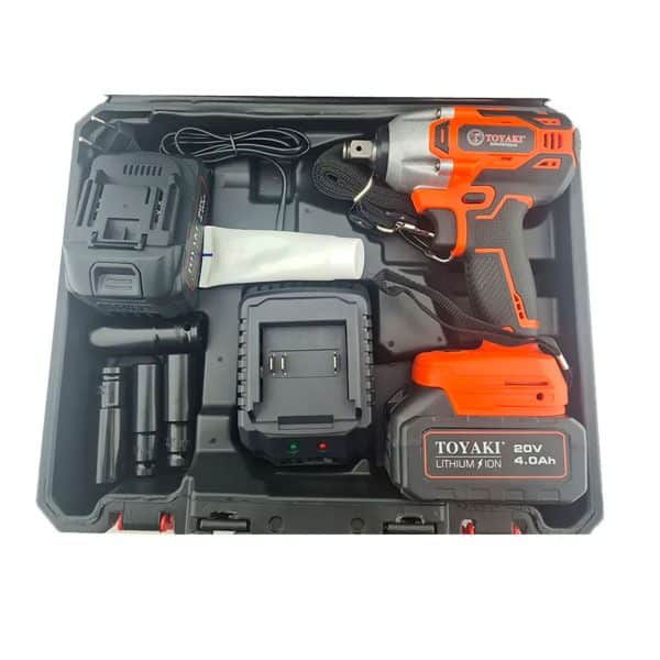 Llave de Impacto Inalámbrico 20V 13 mm BL con 2 Baterías y Cargador Toyaki
