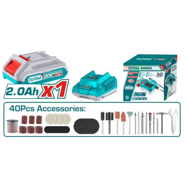 Herramienta Multiuso Inalambrico 20V + 40 acc