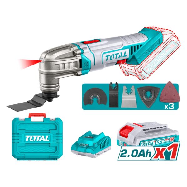 Herramienta Multiuso Inalámbrico 20V con Batería y Cargador Total