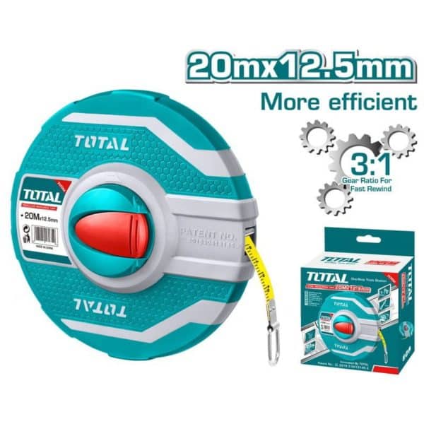 Huincha de Medir Fibra de Vidrio 20 m Total