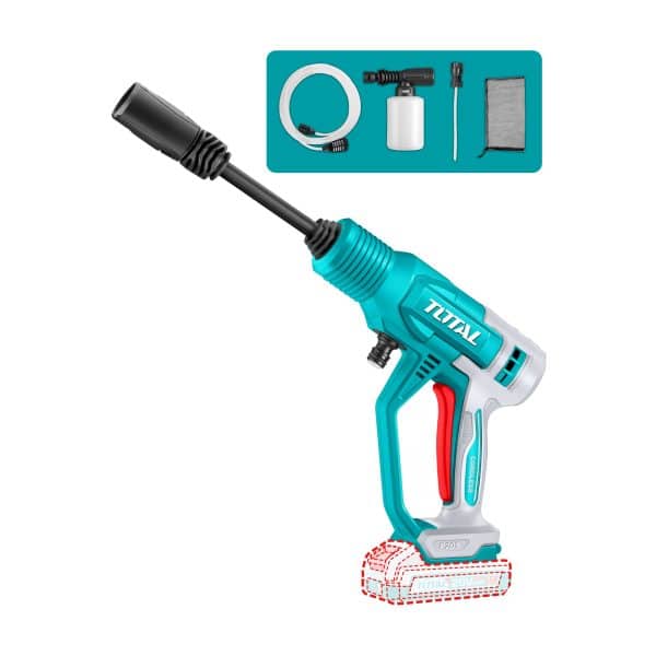 Kit 20V Pulverizadora Inalámbrico, Hidrolavadora y Aspiradora Manual, 2 Baterías y Cargador Total