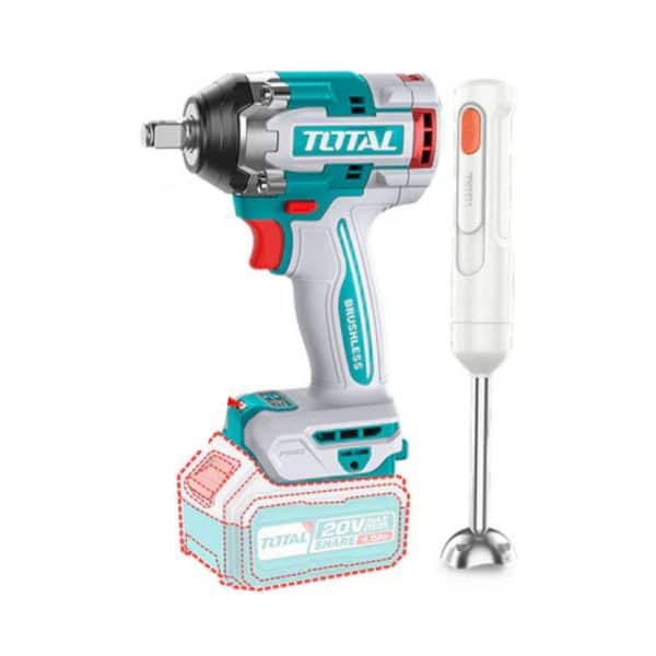 Kit Llave de Impacto 500 Nm, Pulidora y Batidora 20V Total