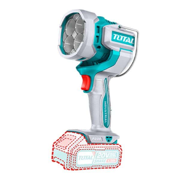 Kit 20V Inalámbrico Llave Impacto, Taladro Percutor, Amoladora y Foco LED, Baterías y Cargador Total