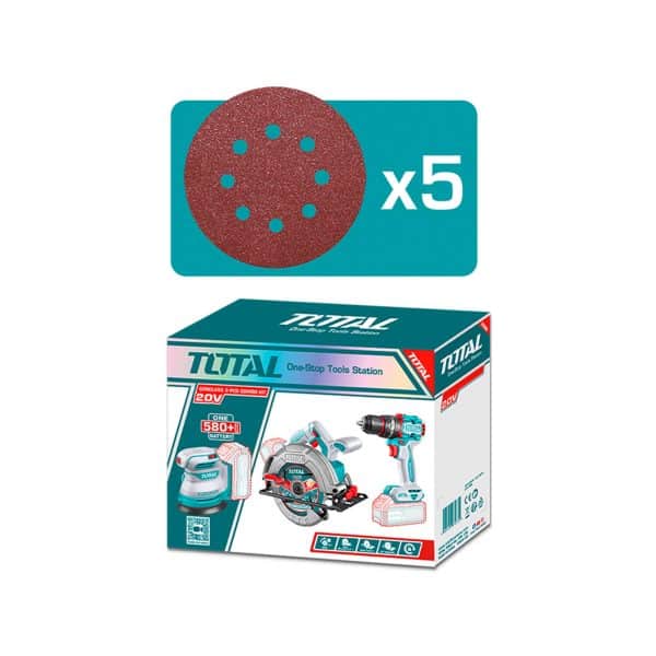 Kit Taladro, Lijadora y Sierra Circular Inalámbrica 20V Total