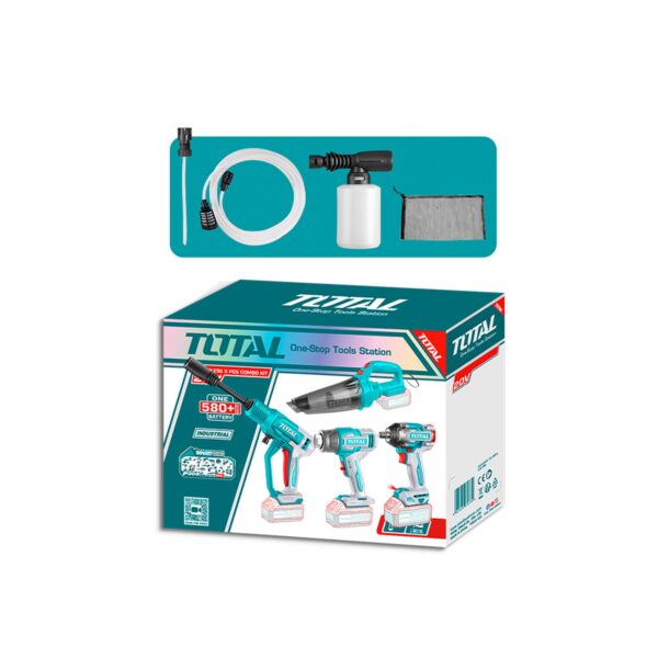 Kit Llave Impacto, Pistola de Calor, Hidrolavadora y Aspiradora 20V Total