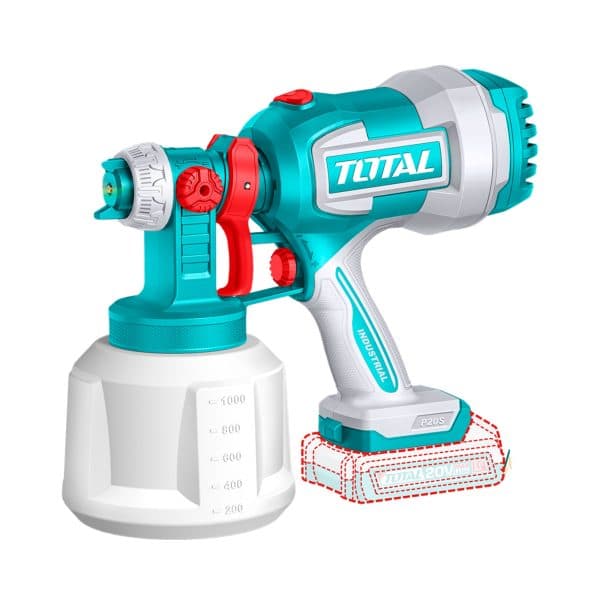 Kit Lijadora Orbital, Lijadora de Panel Inalámbrica y Pistola Rociadora 20V Total