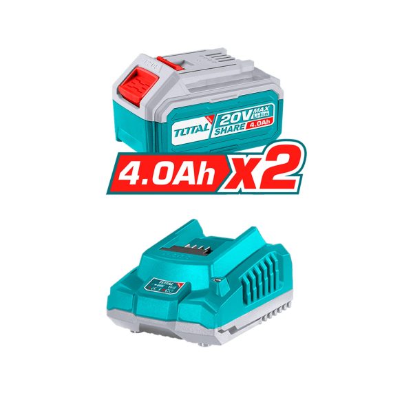 Kit Herramientas Inalámbricas 20V 9 Piezas, 2 Baterías y Cargador Total