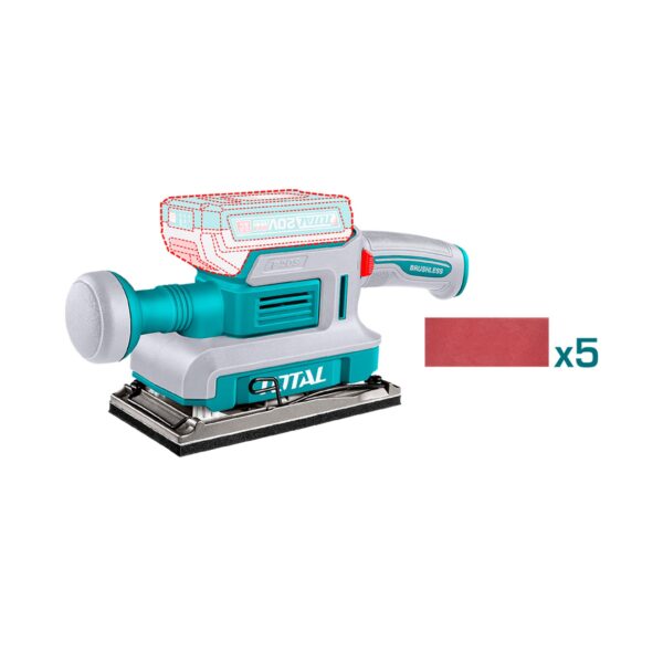 Kit de 3 Lijadoras y Pistola de Pintura Inalambrica 20V Total