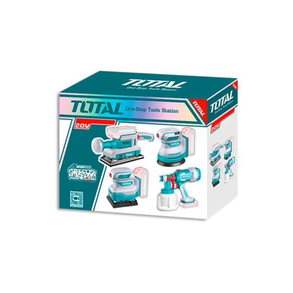Kit de 3 Lijadoras y Pistola de Pintura Inalambrica 20V Total