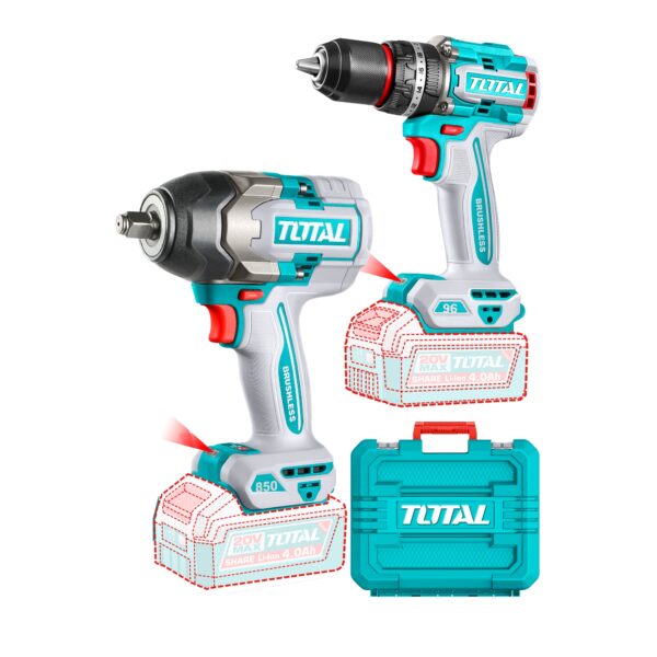 kit Taladro de Imapacto 96NM y Llave de Impacto 850NM Total