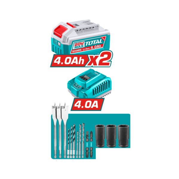 kit Taladro de Imapacto 96NM y Llave de Impacto 850NM Total