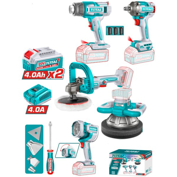 kit Herramientas Inalambricas por 5 piezas Total