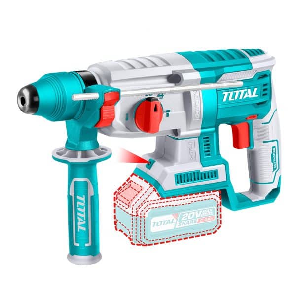 Rotomartillo Inalámbrico 20V SDS Plus sin Carbones Total