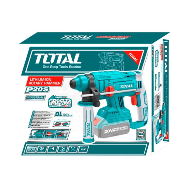Rotomartillo Inalámbrico 20V Sin Carbones Litio Ion Total