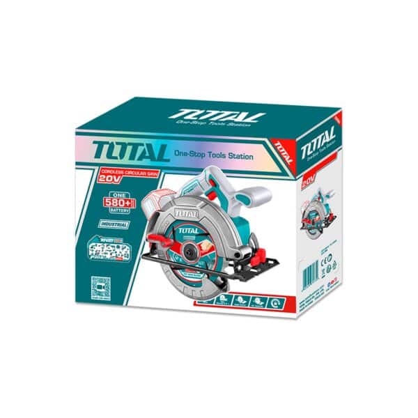 Sierra Circular 185mm Brushless con Batería 4.0 Ah, Cargador y Accesorios Total