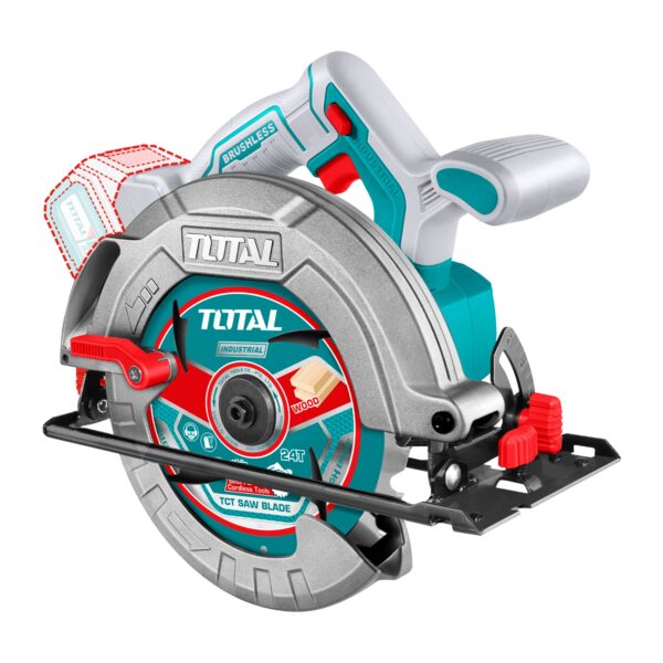 Sierra Circular Inalámbrica 20V con Batería y Cargador Total